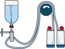 Steritest&#174; NEO 设备 For liquids in large vials., Blue base canister with a vented double needle for large glass containers with septa., pkg of 10 blisters in 2 bags of 5 blisters per box, Double packed
