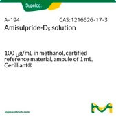 Amisulpride-D5 solution 100 μg/mL in methanol, certified reference material, ampule of 1 mL, Cerilliant®