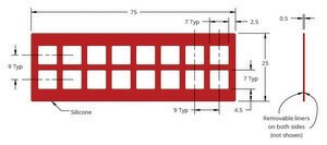 Grace Bio-Labs Press-To-Seal silicone isolator, No PSA wells, 16 (Square, 7mm x 7mm x 0.5mm depth)