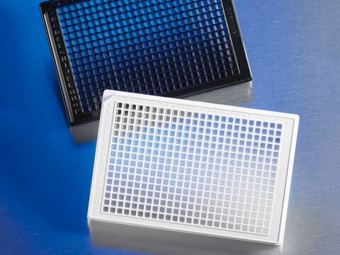 Corning® Microplate 384 Well, Polystyrene, White/Clear Flat Bottom, Square Wells, Non Binding Surface, no Lid, Nonsterile, Bulk