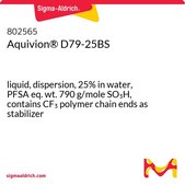 Aquivion® D79-25BS liquid, dispersion, 25% in water, PFSA eq. wt. 790 g/mole SO3H, contains CF3 polymer chain ends as stabilizer