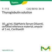 Thyroglobulin solution 10 μg/mL (SigMatrix Serum Diluent), certified reference material, ampule of 1 mL, Cerilliant®