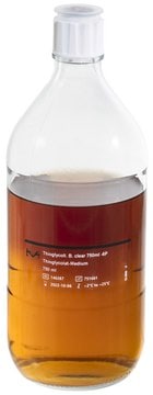 Fluid Thioglycollate Medium with Neutralizers Tween&#174; 0.5&#160;%, bottle capacity 500&#160;mL, bottle filling volume 400&#160;mL, closure type, red screw cap with septum and protector, pack of 6&#160;bottles