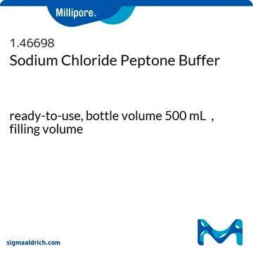 Buffered Sodium Chloride Peptone Solution Tween&#174; 1&#160;%, bottle capacity 500&#160;mL, bottle filling volume 500&#160;mL, closure type, Red screw cap with 3 loci, pack of 6&#160;bottles