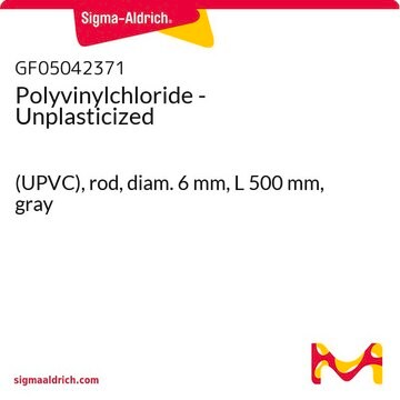 Polyvinylchloride - Unplasticized (UPVC), rod, diam. 6&#160;mm, L 500&#160;mm, gray