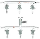 Aldrich® single bank manifold with glass stopcocks Standard manifold, positions, 4