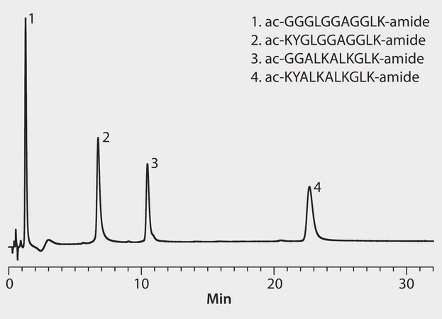 HPLC Analysis of Peptides on Discovery® BIO PolyMA-SCX (Ion Exchange) application for HPLC