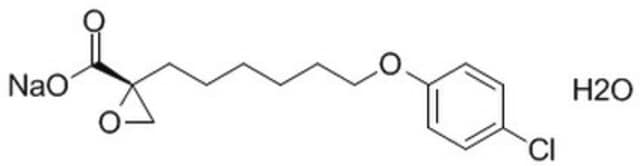 依托莫西 A cell-permeable, irreversible, and stereospecific compound that is shown to inhibit carnitine palmitoyltransferase (CPT)-1 and DGAT activity in the mitochondria of rat heart H9c2 myoblastic cells.