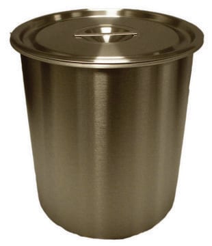 Stainless steel straight side storage container capacity 2.05&#160;qt, L × W 5.4&#160;in. × 6.6&#160;in.