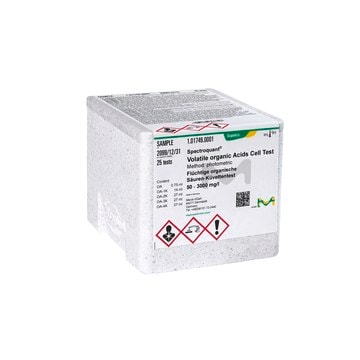 Volatile organic Acids Cell Test photometric, 50-3000&#160;mg/L (acetic acid), Spectroquant&#174;