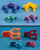 Keck® Joint Clip standard taper, yellow, joint size 14