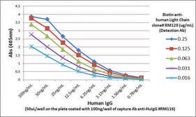 Anti-Human Ig Light Chains-Biotin antibody, Rabbit monoclonal recombinant, expressed in HEK 293 cells, clone RM129, purified immunoglobulin