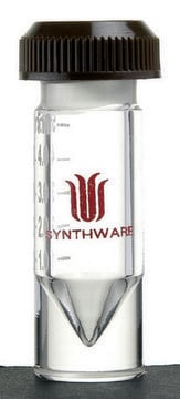 Synthware&#8482; conical bottom reaction vial with holed compression cap 1 mL, joint: ST/NS 7/10