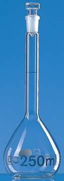 BRAND&#174; BLAUBRAND&#174; volumetric flask, glass stopper, clear glass volume 25&#160;mL, accuracy: 0.06&#160;mL, neck joint: ST/NS 12/21, glass stopper