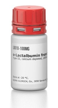 &#945;-Lactalbumin from bovine milk Type III, calcium depleted, &#8805;85% (PAGE), lyophilized powder