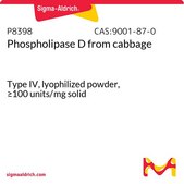 Phospholipase D from cabbage Type IV, lyophilized powder, ≥100 units/mg solid