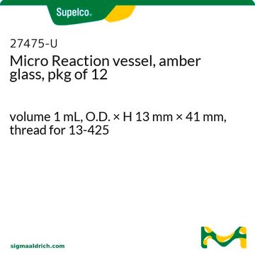 微量反应器，棕色玻璃（仅样品瓶） volume 1&#160;mL, O.D. × H 13&#160;mm × 41&#160;mm, thread for 13-425