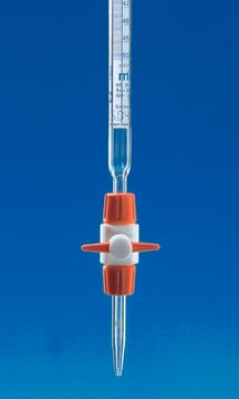 BRAND&#174; compact BLAUBRAND&#174; burette, with PTFE stopcock and Schellbach stripe volume 25&#160;mL, accuracy: ±0.03&#160;mL