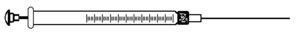 Hamilton® syringe, 7000 series, knurled hub 7102, volume 2 μL, needle size 23 ga (bevel tip), needle L 70 mm (2.75 in.)