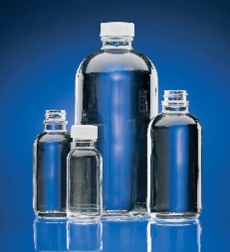 Wheaton narrow mouth bottles with caps capacity 1&#160;oz (30&#160;mL), clear, white polypropylene cap, vinyl flat liner