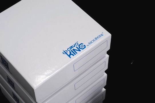 Cardboard freezer boxes 100-place, 2-inch, numbered grid