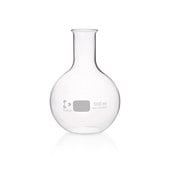 Duran® Flat Bottom Flask narrow-mouth neck, WITH BEADED RIM