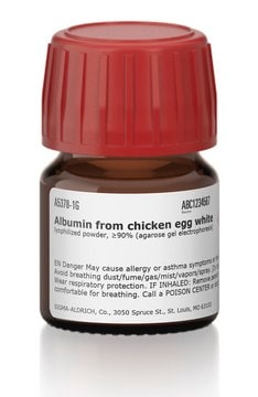 Albumin from chicken egg white lyophilized powder, &#8805;90% (agarose gel electrophoresis)