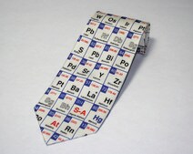 Periodic table men’s silk necktie pkg of 1 ea
