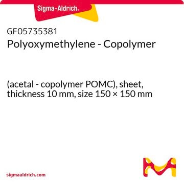 Polyoxymethylene - Copolymer (acetal - copolymer POMC), sheet, thickness 10&#160;mm, size 150 × 150&#160;mm