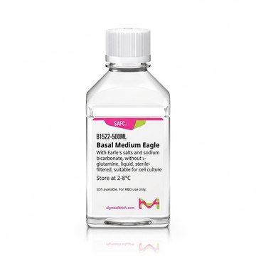 Basal Medium Eagle With Earle′s salts and sodium bicarbonate, without L-glutamine, liquid, sterile-filtered, suitable for cell culture