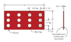 Grace Bio-Labs Press-To-Seal silicone isolator, No PSA wells, 12 (Round, 4.5mm diameter, 0.8mm depth)