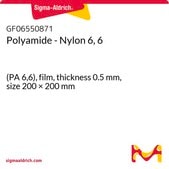 Polyamide - Nylon 6, 6 (PA 6,6), film, thickness 0.5 mm, size 200 × 200 mm