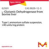 L-Glutamic Dehydrogenase from bovine liver Type I, ammonium sulfate suspension, ≥40 units/mg protein