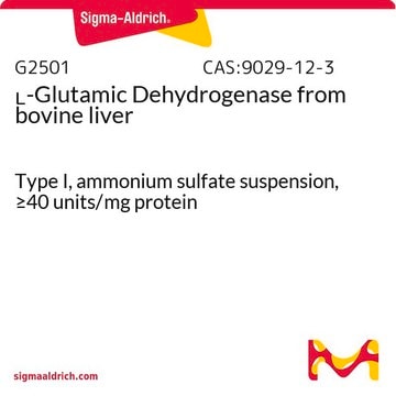 L-谷氨酸脱氢酶 来源于牛肝脏 Type I, ammonium sulfate suspension, &#8805;40&#160;units/mg protein