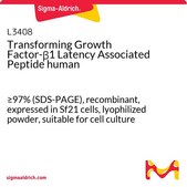 Transforming Growth Factor-β1 Latency Associated Peptide human ≥97% (SDS-PAGE), recombinant, expressed in Sf21 cells, lyophilized powder, suitable for cell culture