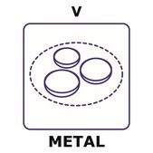 Vanadium microfoil, disks, 10mm, thinness 0.1&#956;m, specific density 60.8&#956;g/cm2, permanent mylar 3.5&#956;m support, 99.8+%