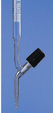 BRAND&#174; BLAUBRAND&#174; burette, straight stopcock volume 25&#160;mL, accuracy: ±0.03&#160;mL, clear borosilicate glass 3.3 (Schellbach stripes, PTFE spindle)