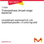 Transaminase, broad-range bacterial recombinant, expressed in E. coli, lyophilized powder, ≥5 units/mg solid