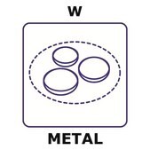 Tungsten microfoil, disks, 10mm, thinness 0.05&#956;m, specific density 96&#956;g/cm2, permanent mylar 3.5&#956;m support, 99.95%
