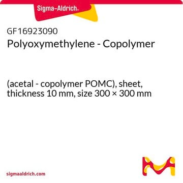 Polyoxymethylene - Copolymer (acetal - copolymer POMC), sheet, thickness 10&#160;mm, size 300 × 300&#160;mm