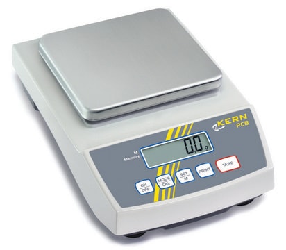 Kern PCB precision balances Kern PCB 6000-0, weighing capacity 6000&#160;g, accuracy: 1.0&#160;g, precision: ±2.0&#160;g