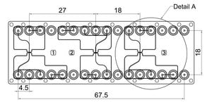Droplet generator chip - Multi channel design Fluidic 1032, COC