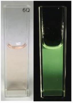 Graphene quantum dots aqua green luminescent, powder