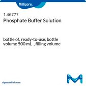 Phosphate Buffer Solution bottle capacity 500 mL, bottle filling volume 500 mL, closure type, Blue screw cap with 3 loci, pack of 6 bottles