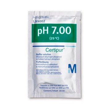 Buffer solution (potassium dihydrogen phosphate/di-sodium hydrogen phosphate), traceable to SRM from NIST and PTB pH 7.00 (25&#176;C) Certipur&#174;