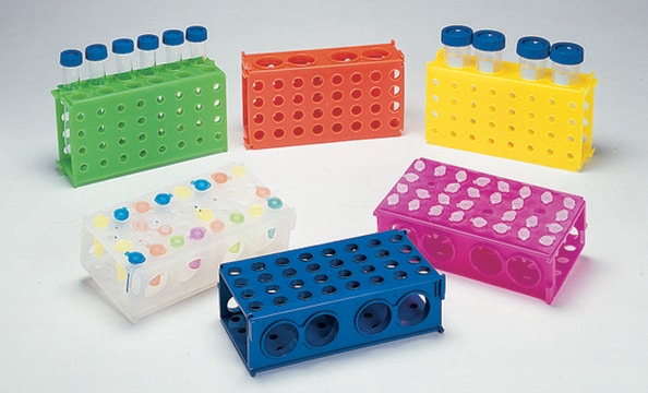 Four-way microtube rack assorted colors