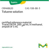 甲苯 溶液 certified reference material, TraceCERT®, 200 μg/mL in methanol, ampule of 1 mL