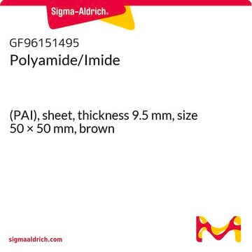 Polyamide/Imide (PAI), sheet, thickness 9.5&#160;mm, size 50 × 50&#160;mm, brown