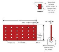 Grace Bio-Labs Press-To-Seal silicone isolator, PSA both sides wells, 24 (Round, 2mm diameter, 1.8mm depth), (Adhesive on both sides)