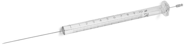 Hamilton&#174; Microliter&#8482; syringe, cemented needle 701 ASN, volume 10&#160;&#956;L, needle size 23s-26s ga (cone tip), needle L 43&#160;mm (1.71&#160;in.), pkg of 1&#160;ea